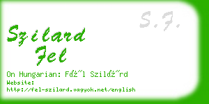 szilard fel business card